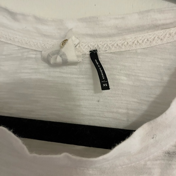 Anthropologie White Peplum TShirt - Picture 2 of 3